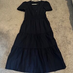 Quince Elegant Navy Maxi Dress